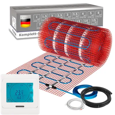 Produktbild von VILSTEIN© | Elektrische Fußbodenheizung 150W/m² TWIN Technologie Elektro Komplett-Set | 14m² - 28m