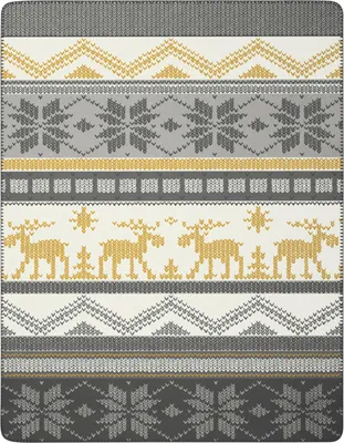 Produktbild von Biederlack Plaid mit Zierstich  Farbe Winter Knit Größe 150 x 200