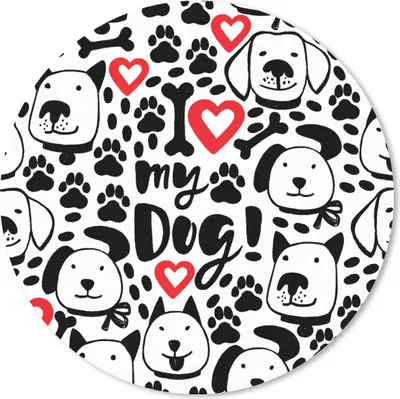 Produktbild von MuchoWow® Mauspad Mousepad Muster - Hund - Zitat - Jungen - Mädchen - Kinder - Kinder 50x50 cm - Mousepads - Maus Mat - Pad - Mausunterlage - Vinyl
