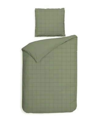 Produktbild von Heckett and Lane Diamante Bettwäsche 155 Laurel Green Bettwäsche 1 x Bettbezug 155x220 + 1 x Kopfkissenbezug 80x80 Laurel-Green  grün