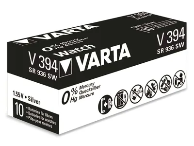 Zdjęcie produktu dla Ogniwo guzikowe VARTA Silver Oxide, 394 SR45, 1.55V, 10 sztuk