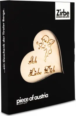 Produktbild von Zirbenherz Mini Ich Liebe Dich