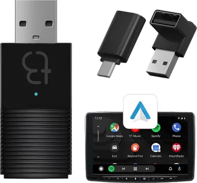 Obrázek produktu pro TRADEBIT TB NANO Bezdrátový MINI adaptér pro CarPlay / Android Auto - USB-A a Type-C Dongle, kompatibilní s 98 % automobilů, estetický design