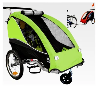 Produktbild von Fox – Klappbarer Kinderwagen und Fahrradanhänger, 2-in-1 Jogger für 1 Kind, Leicht und Stabil, Ideal als Kinderanhänger
