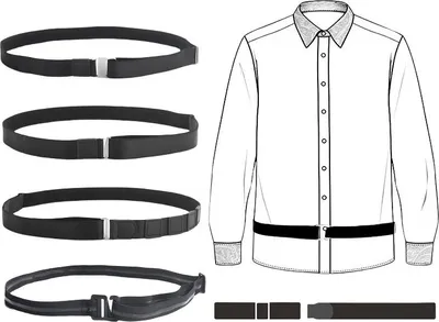 Immagine prodotto di INF Cintura Regolabile Antiscivolo per Camicia - Camicia Sempre Perfetta