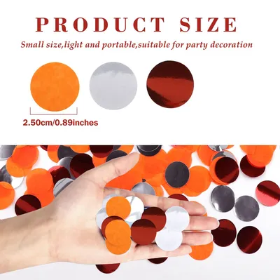 Obrázek produktu pro Papírové konfety, kulaté, oranžové, 5000 kusů, vhodné pro oslavy