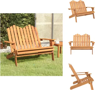 Obrázok produktu pre vidaXL Adirondack záhradná lavica 126 cm z masívneho dreva akácie - Záhradné lavice