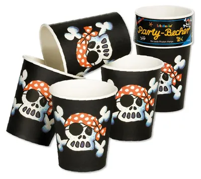 Produktbild von LUTZ MAUDER Kindergeburtstag Partybecher Jolly Roger
