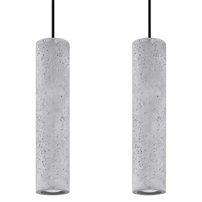 Image de Lampe suspendue LUVO 2 2xGU10 10W béton 90x6x30cm Sollux Lighting