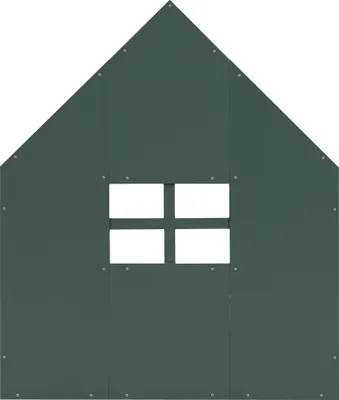 Produktbild von okwish Kinderbett Plattformbett 90×200 cm mit Lattenrost, Jugendbett Hausbett Holzbett mit Rausfallschutz für Jungen und Mädchen, Grün(Ohne Matratze)