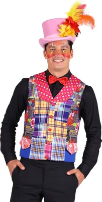 Produktbild von T2943-S mehrfarbig Herren Clown Weste Gr.S=48