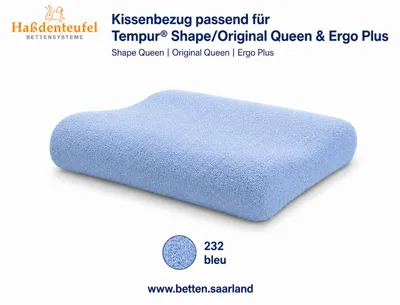Produktbild von Kissenbezug passend für TEMPUR Shape/Original Queen & Ergo Plus – 20 Farben, KI-generiertes Bild
