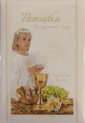 Produktbild von Glitzer-Broschüre im A5-Format zur Erstkommunion, Modell Nr. 013