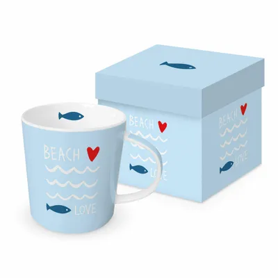 Produktbild von PPD Seaside Beachlove Trend Mug, in Geschenkbox, Henkelbecher, Kaffeebecher, Becher, Tasse, New Bone China, 400 ml, 160302663