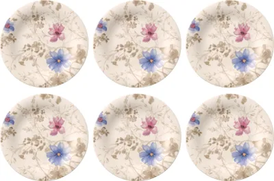 Produktbild von Villeroy & Boch Mariefleur Gris Basic 6er Set Frühstücksteller rund D. 21cm