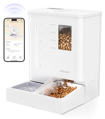 Produktbild von Katzenfutterautomat und Wasserspender - 2-in-1 - 5 Liter Futter - 4 Liter Wasser - Für Katzen