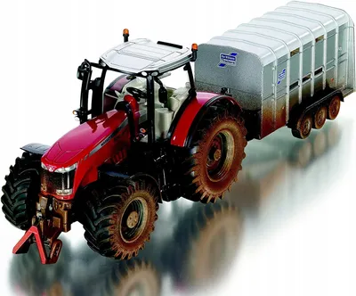 Produktbild von SIKU Massey Ferguson Traktor mit Tieranhänger 1:32