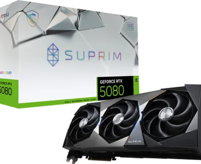 Produktbild von MSI GeForce RTX 5080 SUPRIM Scheda Video 16GB GDDR7 PCI-E 5.0 per Gaming 8K