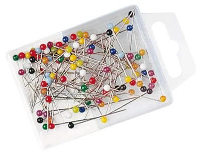 Produktbild von Wedo Buntkopf Stecknadeln, 100 Stück, Kopfdurchmesser 3 mm, Nadellänge 30 mm