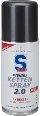 Produktbild von S100 Weisses Kettenspray 2.0 100ml - Haftkraft-Verstärker, PTFE Schutz