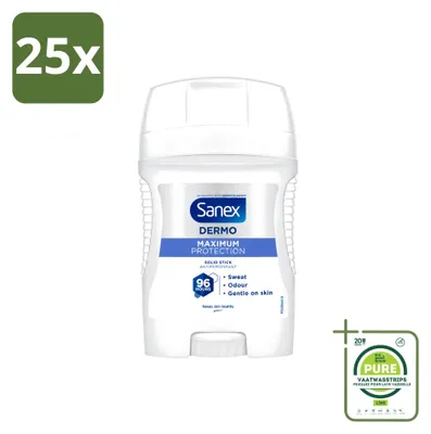 Produktbild von 25 x Sanex Maximum Protection Deodorant Stick - 50 ml - Großpackung - 25 Stücke