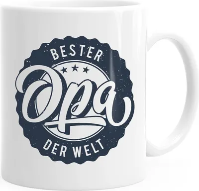 Produktbild von Kaffeetasse Bester Opa der Welt Geschenk Geschenktasse MoonWorks® weiß unisize
