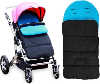 Produktbild von Universal Winterfußsack Fußsack Winter Fußwärmer 90*40cm für Kinderwagen Kinderbett-blau