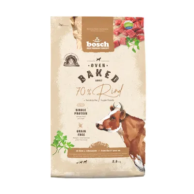 Produktbild von bosch Tiernahrung Oven Baked Adult 70 % Rind, Adult, 2,5 kg