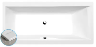 Produktbild von Polysan CLEO SLIM Rechteckwanne 160x75x48cm, weiß