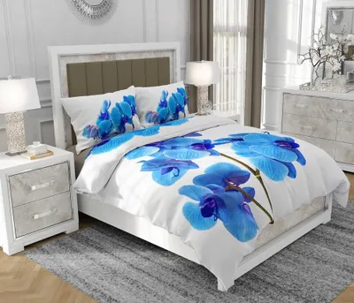 Produktbild von Bettwäsche 200x220 cm + 2x70x80 cm, 3-teilig, 100% Baumwolle, Satin, Reißverschluss, Bunt - SOVIO | So.0343