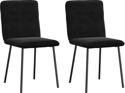 Produktbild von Esszimmerstühle 2 Stk. Schwarz Samt