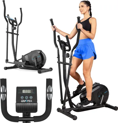Produktbild von Gymtek® Magnetischer Crosstrainer für Zuhause, Elliptical Trainer, Ellipsentrainer - 8 kg Schwungmasse, 8 Widerstandsstufen, bis 125 kg