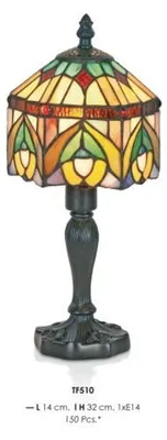 Immagine prodotto di Lampada da tavolo Tiffany fatta a mano, altezza 32 cm, lunghezza 14 cm - lampada