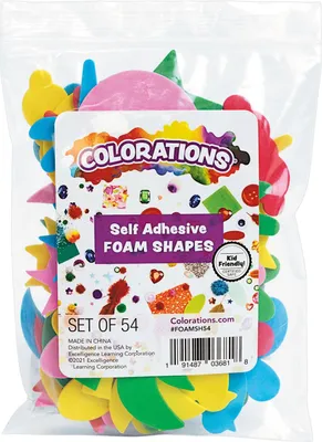 Produktbild von Colorations – Selbstklebende Schaumstoffformen, 54 Stück