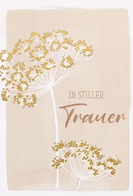 Produktbild von Trauerkarte Kondolenz unverpackte Beileidskarte mit Umschlag In stiller Trauer Pusteblume