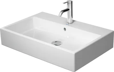 Produktbild von Duravit Waschtisch VERO AIR mit Überlauf, Hahnlochbank, 700 x 470 mm ohne Hahnloch weiß