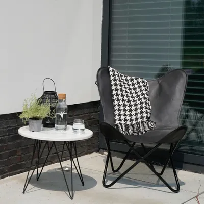 Obrázek produktu pro Lesli Living Křeslo butterfly Buffalo 75 x 75 x 87 cm černé, 441276 Lesli Living HangarStore.cz