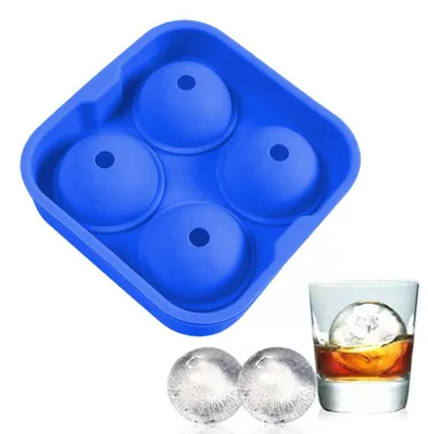 Obrázek produktu pro Formy na kostky ledu pro whisky koktejly, kulaté formy na kostky ledu pro snadné vyjmutí z mrazáku