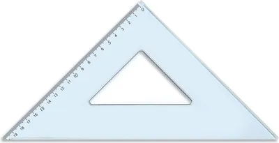 Produktbild von ARDA 28730MAN, 45° Dreieck, Glanz, Kunststoff, Blau, Transparent, 30 cm, Hängetasche