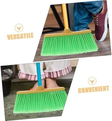 Produktbild von Ersatzköpfe aus Kunststoff für Kehrbesen, 2 Stück, Staubbesen für den Haushalt mit dichtem Borstendesign für Büro, Küche und Gewerbereinigung