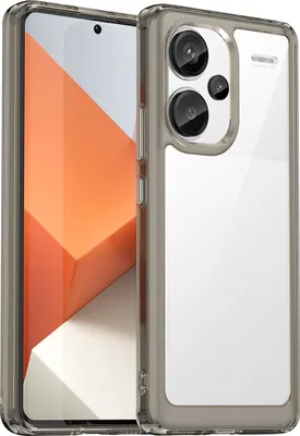 Produktbild von Schutzhülle für Xiaomi Redmi Note 13 Pro+ Klar Rückseite Stoßfeste TPU Silikon Bumper Hülle Grau