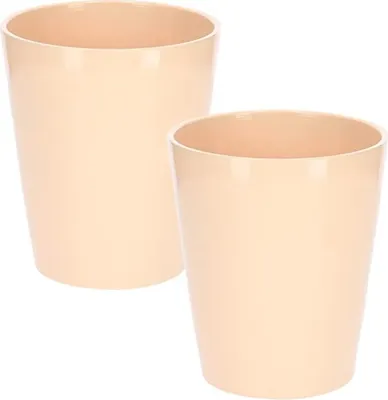 Produktbild von KOTARBAU® 2er Set Keramik Blumentopf Übertopf für Orchideen H 150mm ⌀ 120 mm Puder-Pink