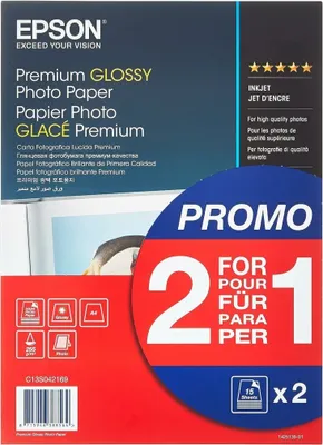 Obrázek produktu pro Epson Lesklý fotografický papír A4 Premium Glossy 255 g/m2, 30 listů, Premium-gloss, 255 g/m², A4, 30 listy, - SureColor SC-T7200D-PS - SureColor SC-T7200D - SureColor SC-T7200-PS - SureColor SC-T7200 -..., 1 kusů