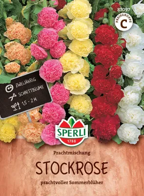 Artikelbild 2 von 'Stockrose (Stockmalve) Prachtmischung' aus der Kategorie Malvensamen
