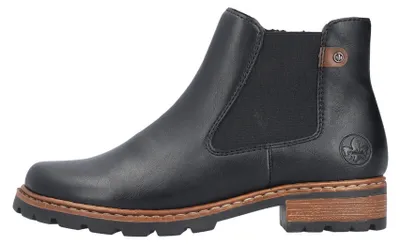 Image de Chaussures de randonnée pour femmes Rieker, bottes, couleur noire, style décontracté