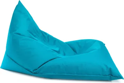 Produktbild von Ecopuf, Lazy Dreieckiger Sitzsack, Sessel Outdoor Pouf, Bean Bag, Hellblau Nc7, Mittelgroß