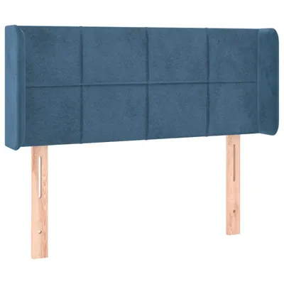 Zdjęcie produktu dla vidaXL Zagłówek LED ciemnoniebieski 93x16x78/88 cm aksamitny