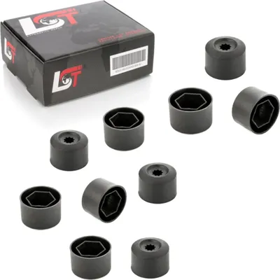 Produktbild von 10x Radschrauben Abdeckkappen Radschraubenkappen 17 mm schwarz für BMW MINI