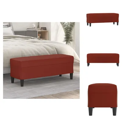 Image de vidaXL Banc vin rouge 100x35x41 cm Similicuir - Bancs