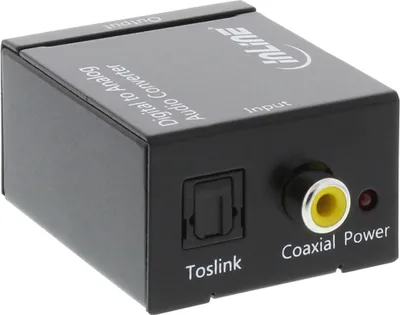 Produktbild von InLine® Audio DA-Wandler, Eingang Toslink oder Cinch, Ausgang 2x Cinch Stereo